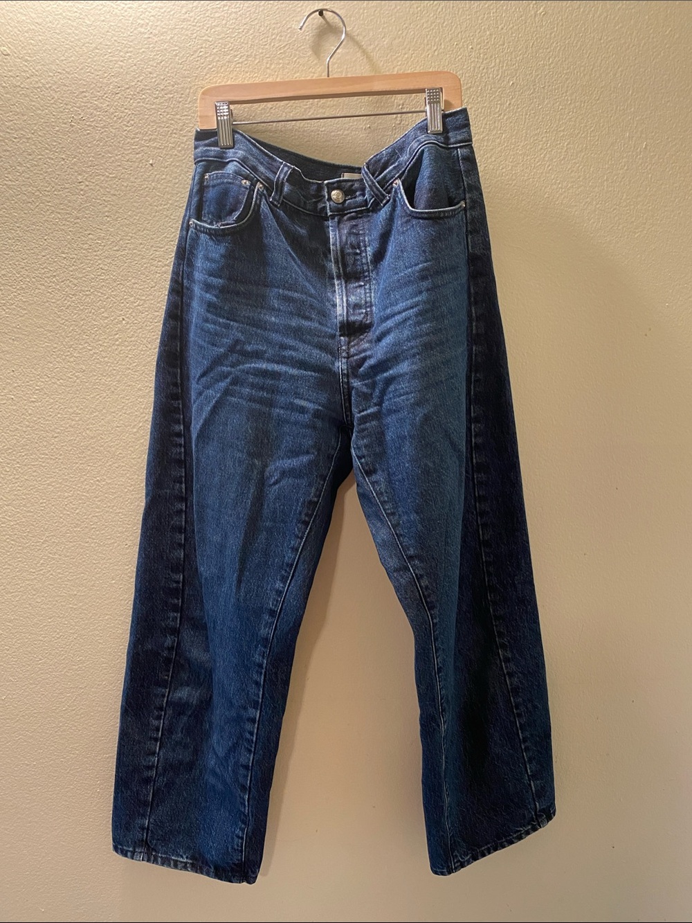Madewell Pieced Barrel-Leg Jeans